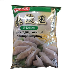 WEI CHUAN MJ ASPARAGUS PORK SHRIMP DUMPLINGS  味全蘆筍鮮蝦餃子