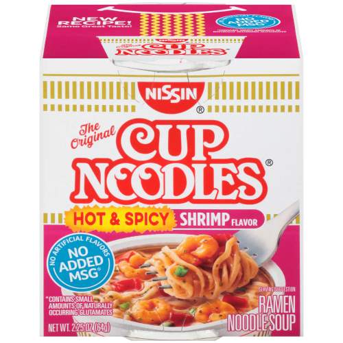 NISSIN CUP NOODLES HOT&SPICY SHRIMP  日清  辣椒蝦杯麵