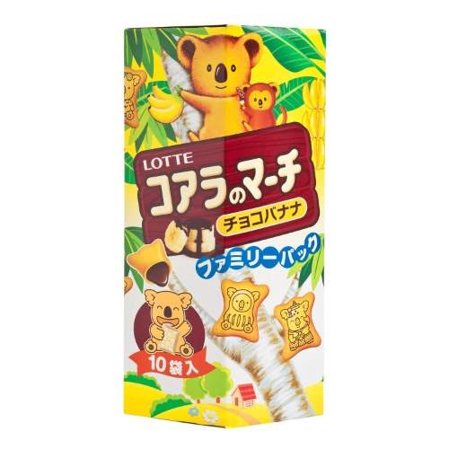 LOTTE KOALA MARCH CHOCOLATE BANANA BISCUITS 樂天考拉巧克力香蕉夾心餅