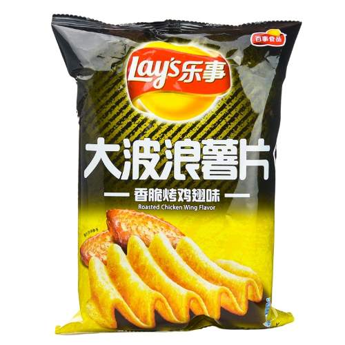 LAY'S CRISP CHIPS ROASTED CHICKEN WING FLV 樂事大波浪香脆烤雞翅味