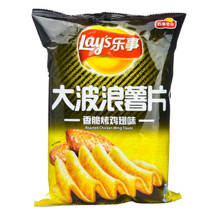 LAY'S CRISP CHIPS BBQ WING FLAVOR 樂事大波浪香脆烤雞翅味