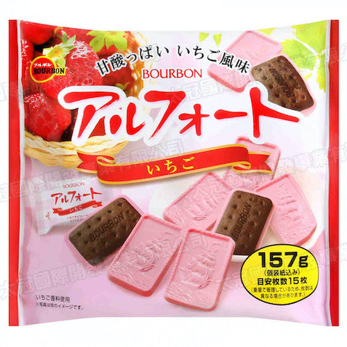 BOURBON BISCUIT ALFORT STRAWBE 波本餅乾草莓口味