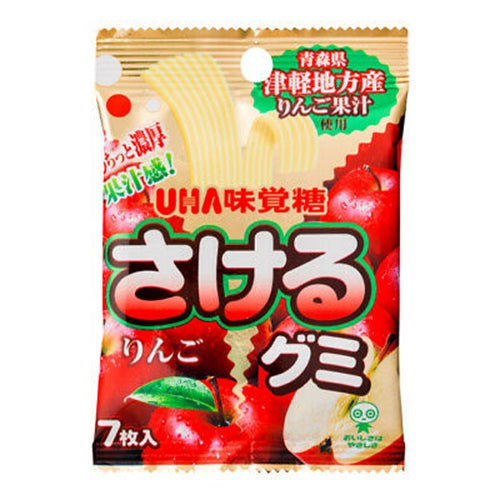 UHA MIKAKUTO GUMMI CANDY SAKERU APPLE FLAVOR 味覺蘋果味手撕軟糖