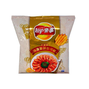 LAY'S POTATO CHIPS FORTUNE SHRIM 樂事大波浪鴻運當頭鹽焗蝦