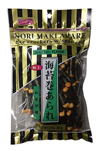 SHIRAKIKU NORI MAKI ARARE WASABI FLV 贊岐屋芥末味海苔卷