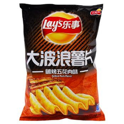 LAY'S CRISP CHIPS 樂事大波浪碳烤五花肉味