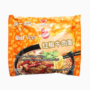 TUNG-I UNIF SPICY BEEF NOODLES統一  紅椒牛肉麵(包)