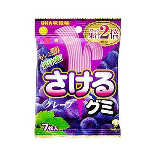 UHA SAKERU GRAPE GUMMY CANDY
UHA味覺 葡萄味手撕軟糖