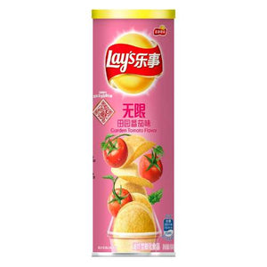 LAY'S POTATO CHIP-GARDEN TOMATO FLV 樂事罐裝田園番茄味