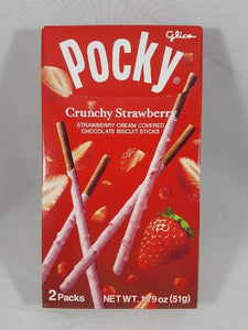 GLICO POCKY CURNCHY STRAWBERRY CHOCOLATE STICK  固力高草莓巧克力棒