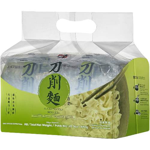 WU-MU BAG SLICED NOODLE SPINACH 五木刀削麵-菠菜