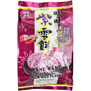 WANT WANT BLACK-RICE RICE CRACKER 旺旺紫雪餅