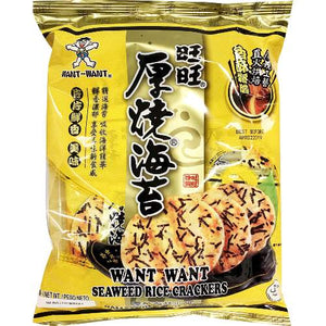 WANT-WANT SEAWEED RICE CRACKER 旺旺厚燒海苔米餅