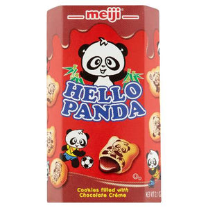 MEIJI HELLO PANDA BISCUIT WITH CHOCOLATE CREAM 美極熊貓餅乾 巧克力味