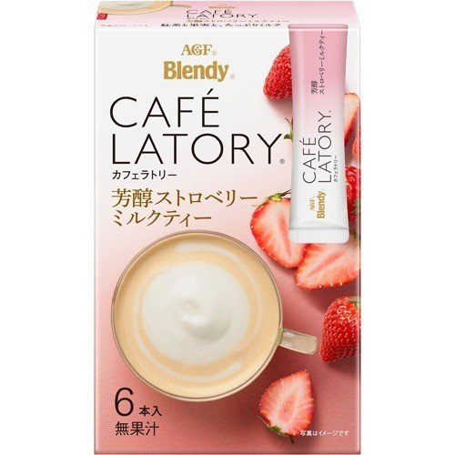 AGF BLENDY CAFE LATORY STRAWBERRY MILK TEA 即沖芳醇草莓奶茶