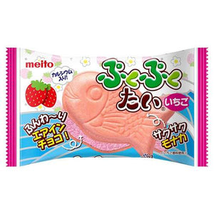 MEITO PUKU TAIYAKI STRAWBERRY CHOCOLATE WAFER 日本鯛魚燒草莓巧克力威化餅