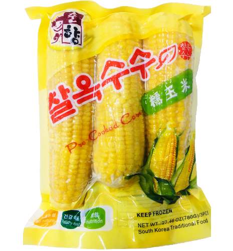 FROZEN BOILED YELLOW CORN  冷凍非轉基因東北糯玉米