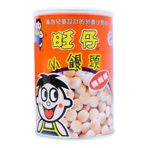 WANT WANT HOT KID BALL CAKE COOKIES-ORIGINAL FLAVOR CAN 旺仔小饅頭-媽媽罐