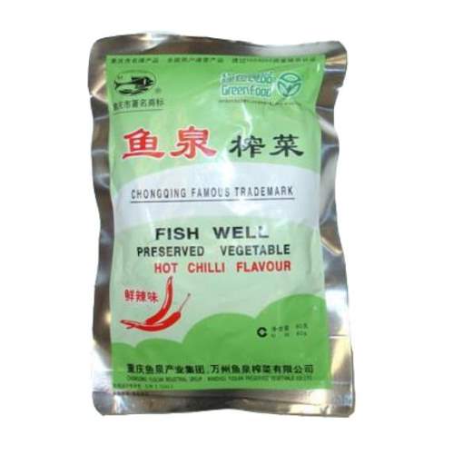 FISHWELL SPICY FLAVOR PRESERVED VEGETABLE 魚泉辣榨菜片