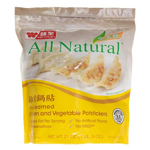 WEI CHUAN ALL NATURAL CHICKEN VEGETABLE POTSTICKER  味全全天然雞肉鍋貼