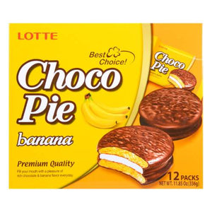 LOTTE CHOCO PIE BANANA 樂天巧克力派-香蕉