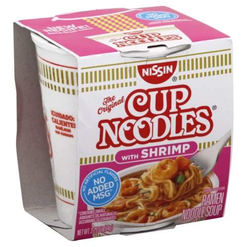 NISSIN CUP NOODLES WITH SHRIMP  日清  蝦味杯麵