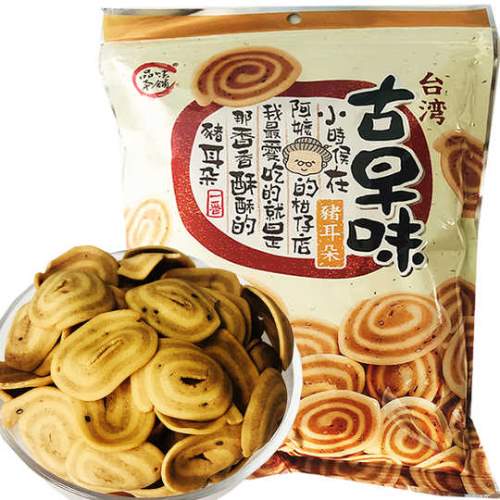 XIAO LAO BAN EAR-SHAPED BISCUITS 台灣古早味豬耳朵餅干