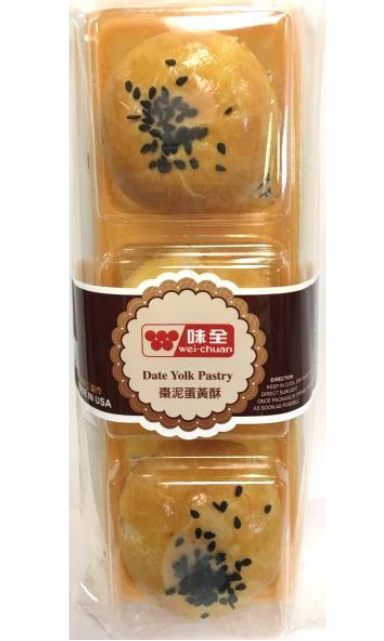 WEI CHUAN DATE YOLK PASTRY 3PCS 味全棗泥蛋黃酥