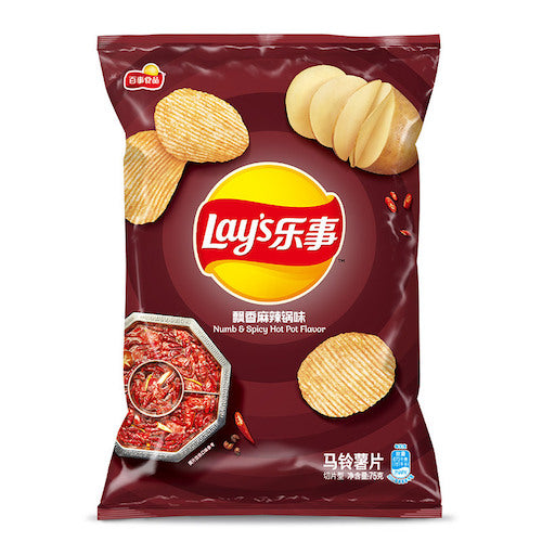 LAY'S CHIPS NUMB SPICY HOT FLAVOR 樂事飄香麻辣薯片