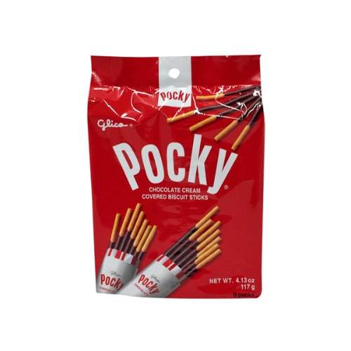 GLICO POCKY CHOCOLATE CREAM COVERED BISCUIT STICKS  固力高巧克力棒家庭裝