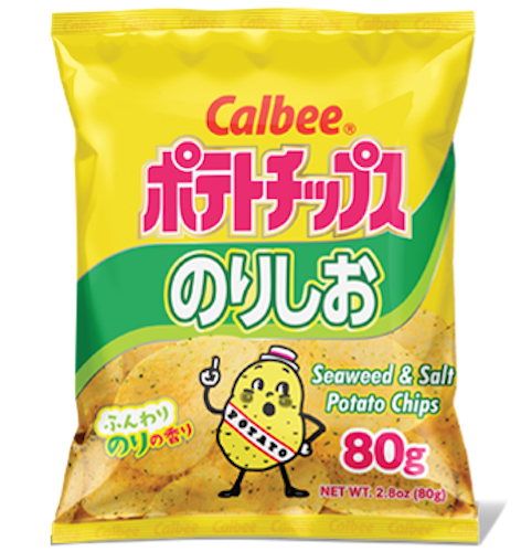 CALBEE POTATO CHIP SEAWEED/SALT.  卡樂比薯片-海苔