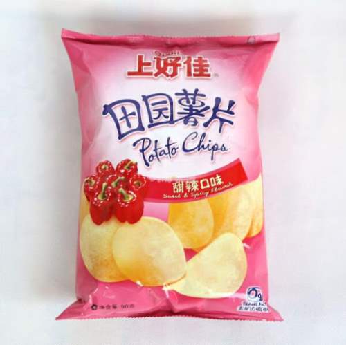 OISHI POTATO CHIPS SWEET&SPICY FL
上好佳田園薯片-甜辣味