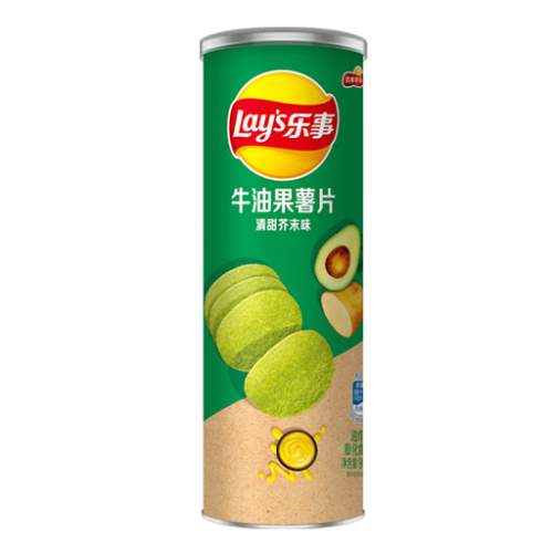 LAY'S POTATO CHLP-AVOCADO WASABI FLV 樂事罐裝薯片-牛油果清甜芥末味