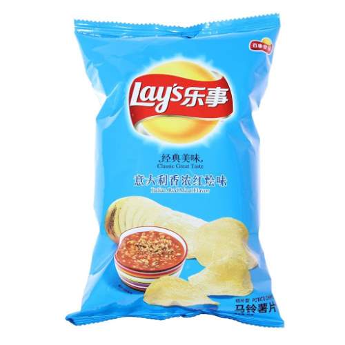 LAYS POTATO CHIPS ITALIAN RED MEAT  樂事意大利香濃紅燴味