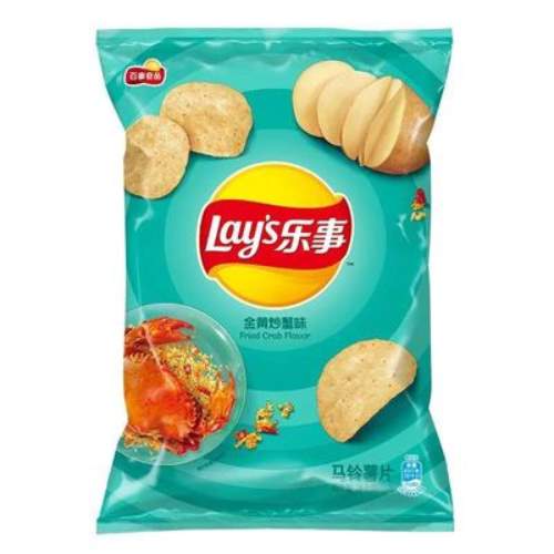 LAY'S POTATO CHIP FRIED CRAB FLV 樂事薯片-金黃炒蟹味